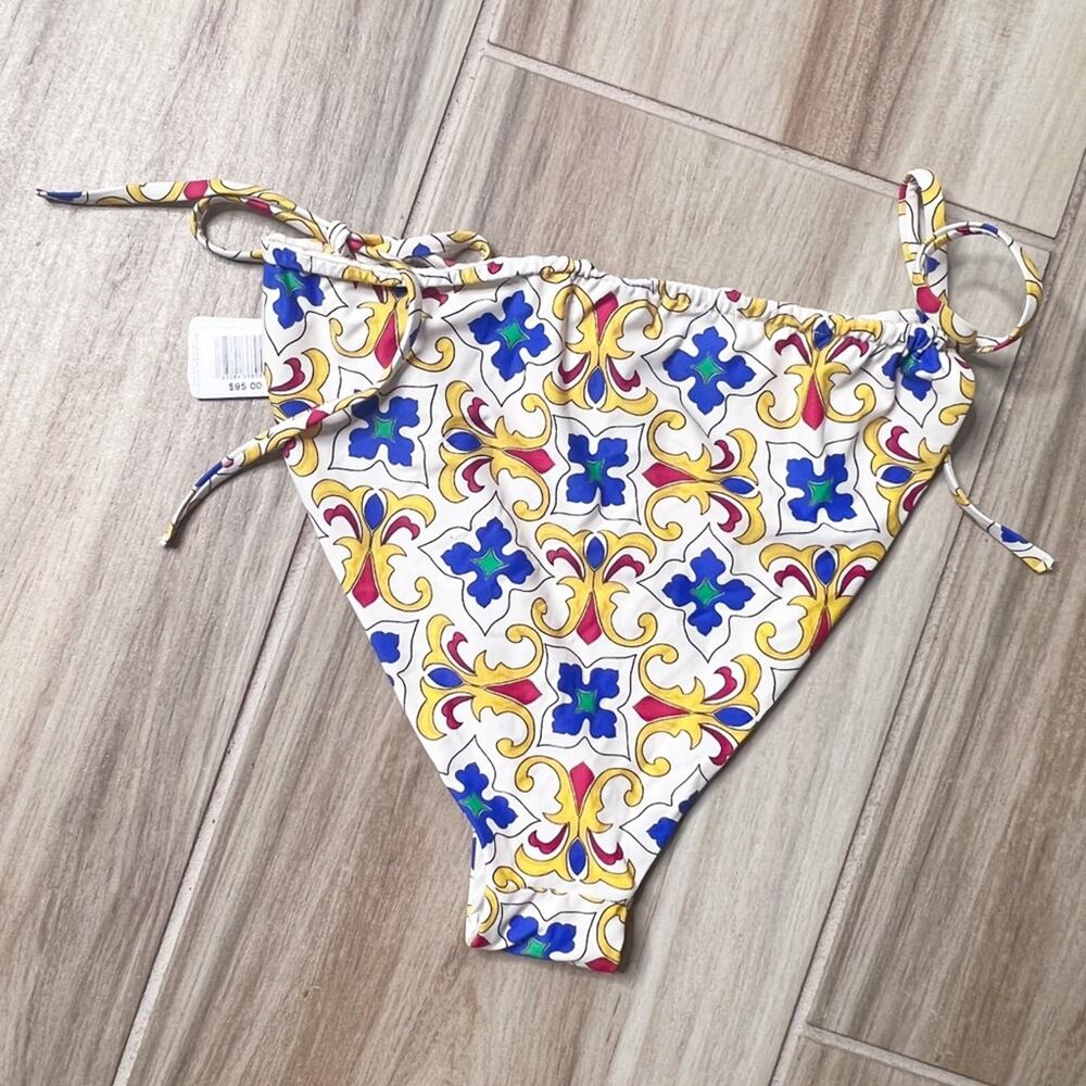 WeWoreWhat Ruched String Bottom In Pearl Tile Size L - Picture 6 of 8